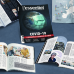 Maquettes du magazine L’Essentiel des relations internationales, incluant la couverture et des pages intérieures avec direction artistique, mise en page et travail d’iconographie.