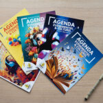 Collection d’agendas événementiels et culturels de Croissy-Beaubourg, design graphique et couvertures colorées.